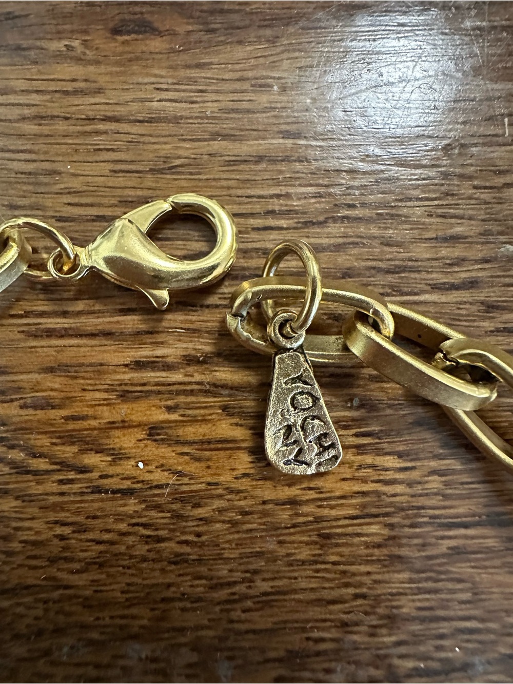 YOCHI Gold-tone Horsebit Link Chain Necklace - Picture 2 of 11